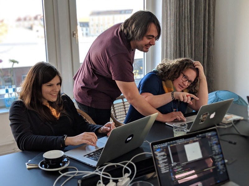 Class room environment at Hamburg Coding School