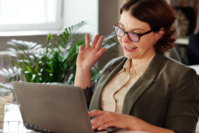 woman in a video chat